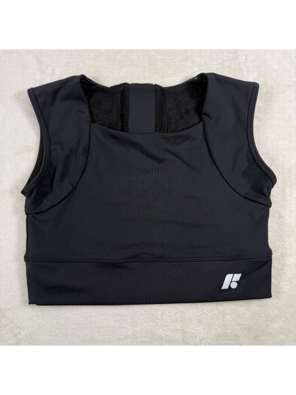 Forme Black Power Bra XL Posture Correcting Mesh Back Sports Bra Workout